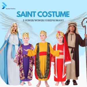 Checked Austee Three Kings Costume for Kids Angel Wings Saints Costumes Melchior Baltazar Gaspar
