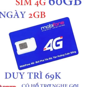 FREESHIP - CHƯA KÍCH HOẠT Sim 4G mobi local 60GB sử dụng toàn quốc 0đ