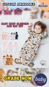 BabyZoom Baby 2pcs/set Cotton Swaddles Blanket Infants Wrap Cloth with Hat Newborn Bodysuit Sleepwear Baby Newborn Swaddle Receiving Blanket with Cap Cotton Wrapped Muslin Swaddles with Hat Infant Photography Props Accessories Cod Free Shipping