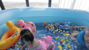 MonQiQi 1.2m Kolam Renang Anak Jumbo Petak Karet Bahan Tebal Kolamrenang Anak Besar Murah Inflatable Swimming Pool for Kids Ukuranbesar Tinggi /balon Renang Anak/mainan Kolam Renang Anak Balon Renang Anak Kolam Karet