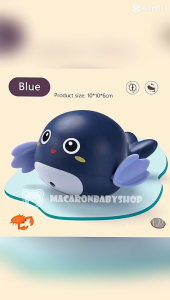 Mainan mandi bayi lumba-lumba air mancur mainan mandi bayi bergerak paus berenang baby bath toy