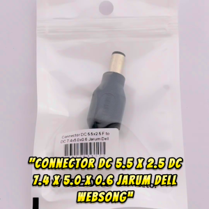 Connector DC5.5x2.5 Male to 7.4x5.0x0.6 Dell with IC Websong