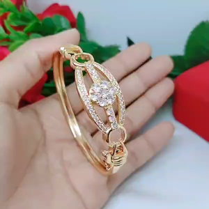 Gelang Tangan Bangle Wanita Titanium Xuping Perhiasan Aksesoris Fashion Lapis Emas Anti Karat R8-2B