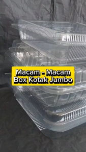 [1 PAK ISI 50 PCS] Box mika plastik bening jumbo / Box mika plastik kue bolu ukuran besar 1P