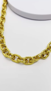 MJ Jewellery 375/9K Gold Hollow Necklace R88 (L Size)