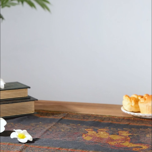 ถังไม้เนื้อแข็งสีทองเหมาะสำหรับบรรจุสิ่งของและขนม ของตกแต่งประดับวางพื้น หรือถังขยะ สไตล์ประเทศไทย  กล่องเก็บของพร้อมฝาปิด