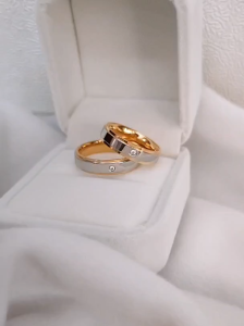 Cincin Couple Titanium Athena Pria Wanita Tunangan Nikah Anti Karat