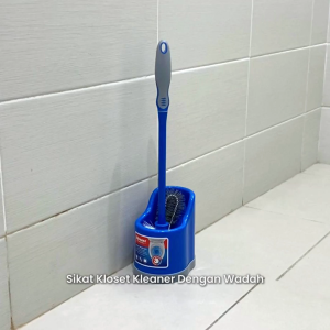 Kleaner Sikat Kloset Dua Sisi Dengan Wadah 1 Set Karet Lembut Closet Brush Pembersih Kamar Mandi