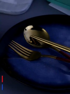 [SG] Portable 3 in 1 Stainless Steel Cutlery Set with Case Utensil Set  For Gift