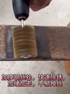 Chổi đánh rỉ lắp máy khoan chuôi 6mm