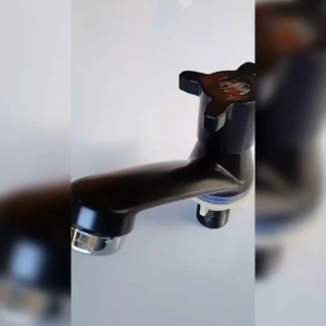 Kran Wastafel Baling babet zinc alloy metal Kran Cuci Tangan Keran Air Deras Halus pilih warna chrome krom atau black hitam atau putih