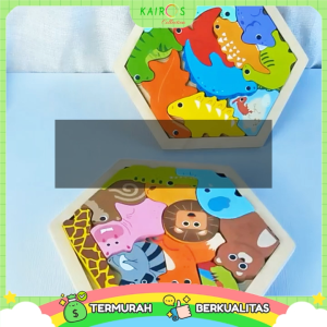 Puzzle Balancing Montessori Mainan Belajar Anak Berbagai Motif