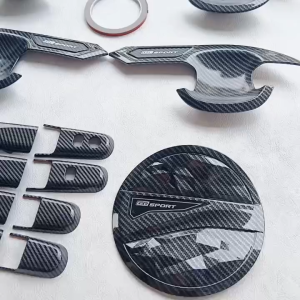Paket Cover Handle Outer Pintu Tutup Tangki Mobil Rush Gr Sport 2018 - 2024 Carbon