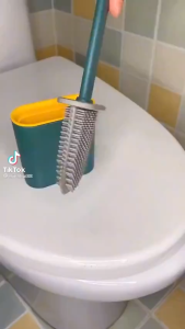 Cây cọ bồn cầu bàn chải Silicon Mẫu Đám Mây Chổi cọ Toilet bồn cầu vệ sinh nhà tắm tiện lợi mà không sợ trầy gạch men ( Kèm móc treo )