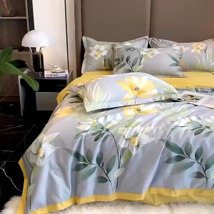 Bộ Lụa Thái Nhâp Khẩu 4 món cao cấp sang trọng Bộ ga gối lụa Thái 4 món mềm mại đa dạng màu sắc