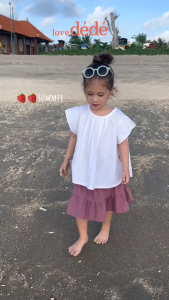 Lovedede - Nayra Ruffle Skirt: Rok Midi Bayi & Anak Perempuan Katun