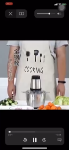 Máy xay thịt máy xay đa năng công suất 250W cối inox304 4 lưỡi dao sắc bén