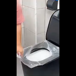 50Pcs Travel Disposable Toilet Seat Cover Portable Plastic Toilet Seat Mat Individually Waterproof Toilet Seat Protector Hotel Bathroom Toilet Pad