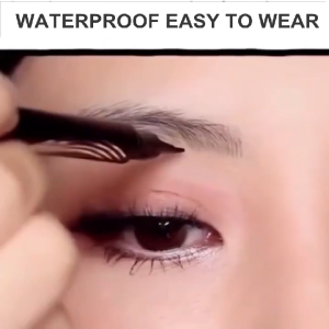 𝟒 𝐂𝐨𝐥𝐨𝐫𝐬 Liquid Eyebrow Pencil 4 Fork Tip Long Lasting Waterproof Black Brown Eye Brow Pencil Natural Liquid Brow Pen