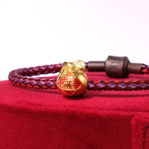 Chow Sang Sang 周生生 Charme 999 Gold Fortune Gold Bag Mini Charm 94330C (Bracelet Not Included)