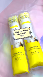 (Giá tốt) Combo 5 bông tẩy trang BOB hàn quốc 150 miếng sợi bông tự nhiên nhiều chị em tin dùng.