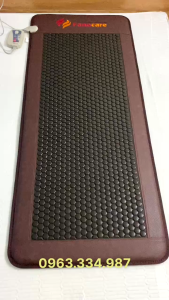 Thảm đá nhiệt nóng Hàn Quốc Fanocare KT 80*190cm đá germanium lục giác đen ( Tặng kèm 3 quà tặng)