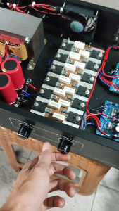 Amplifikasi Daya Rakitan 5 Ampere CT 45V Trafo Bell Besar (Gratis Pemakaian Kayu)