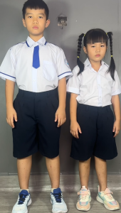 Quần học sinh cho bé trai và gái màu xanh đen cấp 1 2 chất vải Tuyết và Bố tốt loại hàng chuẩn đẹp VNO131