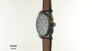 [Promo] Jam Tangan Pria FS 5799 / FS5799 Everett Chronograph Amber Eco Leather Original Garansi 2 Tahun [✔COD][100% Authentic]