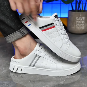 【KLEE】Mens sneakers Trendy breathable white shoes Fashionable slippers Summer breathable slippers