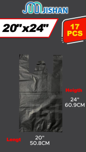 [250/500g] Black Plastic Bag / Multi-size Singlet Tshirt Bag / Shopping Handle Bag / Plastik Beg / Beg Tangkai HDPE LDPE