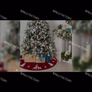 BINLU Big Size Christmas Tree Skirt Base Christmas Tree Apron Christmas Tree Collar Christmas Tree Floor Mat Christmas Tree Carpet Christmas Tree Foot Cover Christmas Tree Ornaments Xmas Tree Decor Christmas Decorations Xmass Decoration Sale