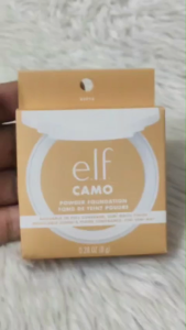 ELF Camo Powder Foundation Primer-Infused Buildable & Long-Lasting Medium-to-Full Coverage Foundation 8g