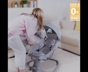 Mastela 3-in-1 Baby Soother Swing - Electric Auto Swing Bassinet with Music Toys & Mosquito Net"