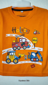 Baju Kaos Distro Anak Laki Laki Karakter Ekskavator Keren Import 1 - 10 Tahun - Hypelane