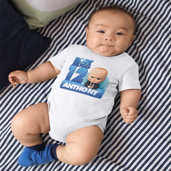 Customized/Personalized Birthday Month Onesie Baby boss Baby Outfit for  Milestone Lazada PH