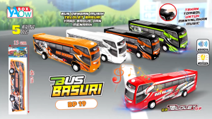 [SITI] FREE BATERAI Mainan Anak Mobil Bus Basuri Telolet Ada Musik dan Lampu