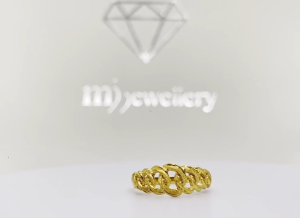 MJ Jewellery 375/9K Gold Coco Ring C73