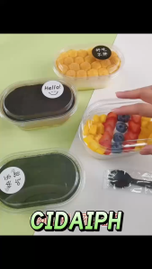 Cake Container Dessert Box Mousse Pudding Transparent Plastic Cup Oval Salad Food Container Cake Box Paster Decorative Sticker