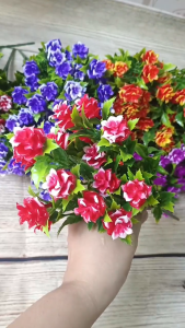 Combo 4 Cành hoa hồng baby nhựa VI092 (cao 33cm chất liệu nhựa) hoa giả trang trí