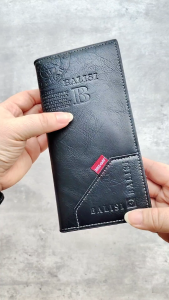 Rugged But Soft Design Long Wallet For Men With 10 Card Slots Zip Pocket For Coins & 5 Cash Compartments PU Leather K439-3