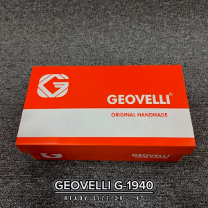 GVL Geovelli Ukuran Besar 44-45 | Sepatu Pantopel Pria Hitam Kulit Kerja Kantor Dinas Guru PDH Dishub