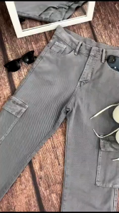 Celana Jeans Wanita Highwaist Cargo Jeans Terbaru Premium Quality