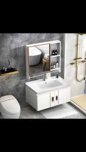 Wastafel kamar mandi aluminium kabinet kamar mandi modern kamar minimalis /kabinet kamar mandi /kabinet wastafel termasuk cermin rak