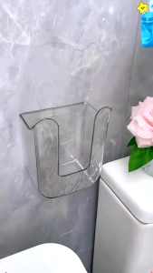 Beban beban yang kuat/cahaya tanpa jejak mewah Strong Load-Bearing/Traceless Light Luxury Wall-mounted Tissue Hanger/Clear Holder Wipes Dispenser Box
