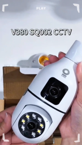 ​​​​​V380 Pro Dual Lens CCTV Camera Connect Cellphone 1080P HD Night Vision Pan /Tilt IP Security Cameras CCTV With Audio And Speaker