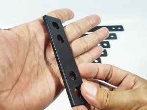 Breket Knalpot Plat Besi Tebal Lubang 10mm Lurus Universal Motor Pangkon Knalpot CLD Panjang 6-30cm