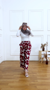 Celana Kulot Hommy Wanita Rayon Motif