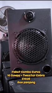 Paket Combo Speaker Curve 10 Inch Woofer 25H100SUWPP + Box 10 inch + Tutup 10 & Tweeter Cobra CB102B