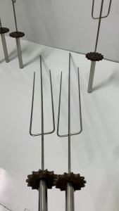 Cây xiên nướng chim xiên quay chim cút có bánh răng cho lò quay xiên quay chim inox không gỉ
